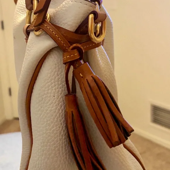 Dooney & Bourke Ivory and Brown Travel Bag - Picture 5 of 11